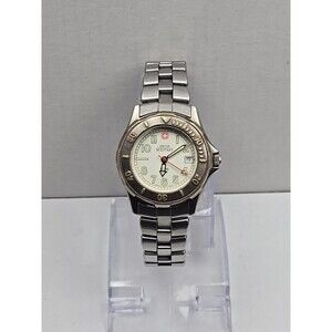 Swiss Military 0930663 100 m Quartz Field Watch White Dial Date New Battery 32mm
